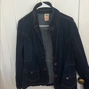 Dark Blue Denim Blazer
